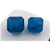 Image 1 : *^42.13 ct Certified Metallic Blue Fluorite gemstone Pair ($10,533 Appraisal)
