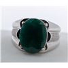 Image 2 : *^10 ct Certified Silver Emerald gemstone Ring - Size 11 ($15,607 Appraisal)