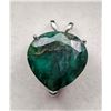 Image 2 : *^3.5 ct Certified Silver Emerald gemstone Pendant ($7,240 Appraisal)