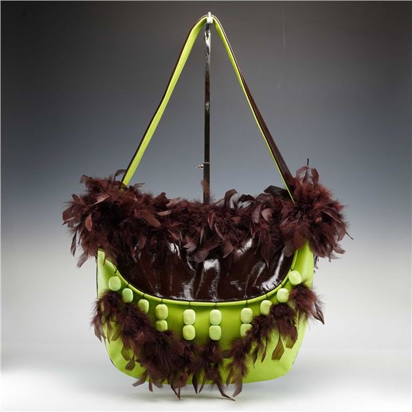 Irene Marie Angel Bag, Nathalie Precious Super Grande Lime-Green Leather