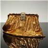 Image 1 : Whiting & Davis Gold Mesh Evening Bag with Rhinestone Clasp