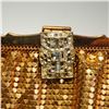 Image 2 : Whiting & Davis Gold Mesh Evening Bag with Rhinestone Clasp