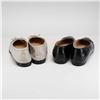 Image 2 : Two Pairs of Chanel Beige and Black Leather Flats