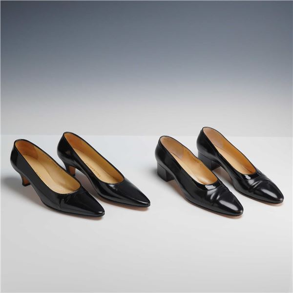 Silvia Fiorentina Black Patent Leather Pumps