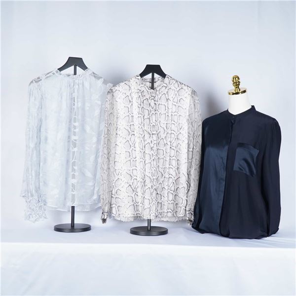 3pc Tahari Women's Silk and Chiffon Blouses
