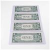 Image 2 : 4pc 1935E U.S. Silver Certificate One Dollar Notes, Consecutive Numbers AU