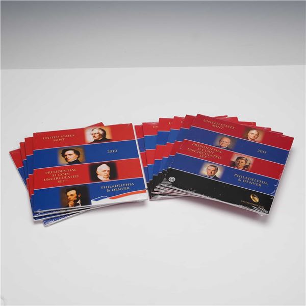 10pc 2007-D & P to 2016-D & P U.S. Mint Presidential 1 Dollar Coin Set