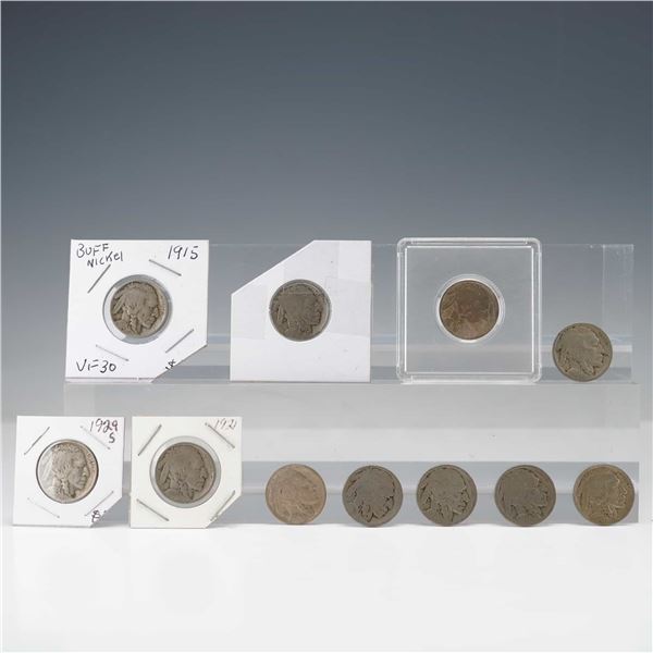 11pc US Mixed Date Buffalo Nickels Collection