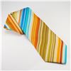 Image 1 : Hermes Paris Patterned Silk Necktie with Multi-Color Diagonal Stripes