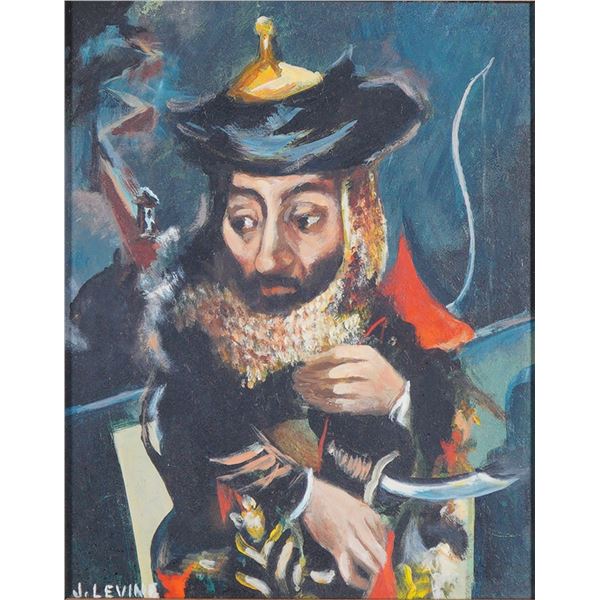 After Jack Levine, Oil on Board, King Saul Color Study, Signed