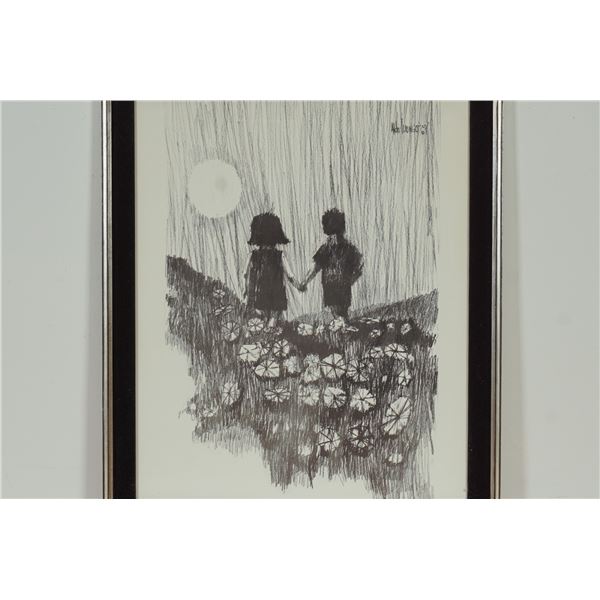 Aldo Luongo, Lithograph on Paper, Holding Hands