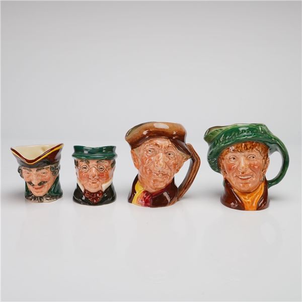4pc Royal Doulton Small and Mini Character Jugs Collection