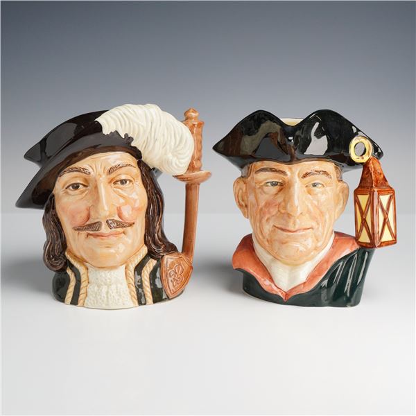 Royal Doulton Athos and Night Watchman Large Character Jugs