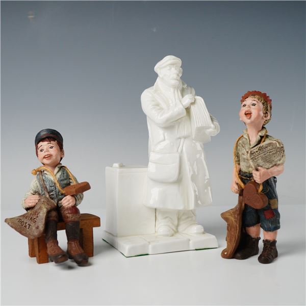 3 Collectible Figurines Sarah's Attic Newsboys & Franklin Figure