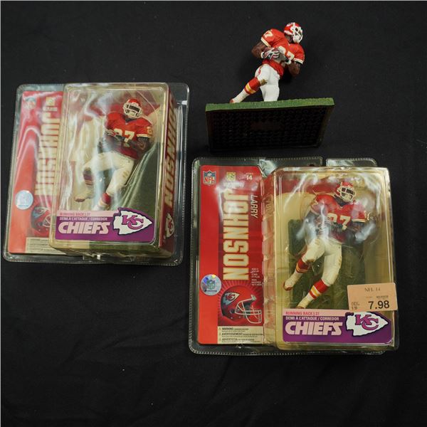 3pc Larry Johnson Kansas City Chiefs Figurines