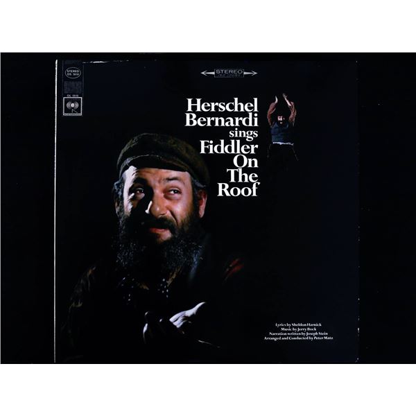 Herschel Bernardi Sings Fiddler On The Roof Columbia Masterworks Vinyl LP