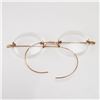 Image 1 : EB&CO. Antique Rimless Bifocal Spectacles, Gold-Filled Metal