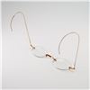 Image 2 : EB&CO. Antique Rimless Bifocal Spectacles, Gold-Filled Metal
