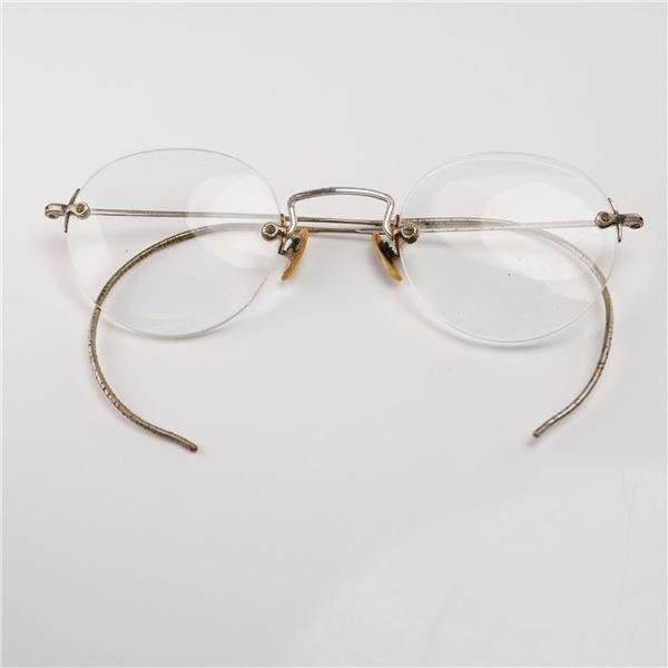 Shuron Vio Rimless Bifocals in 12 Karat White Gold Filled Metal