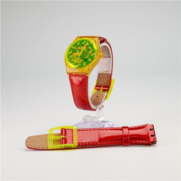 Swatch Retro-rosso Flash Swiss Watch GK186