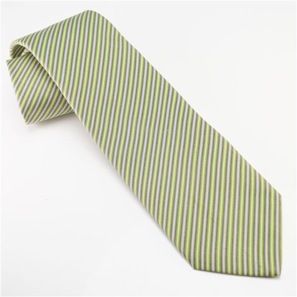 Hermes Paris Striped Silk Tie