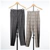 Image 1 : 2pc Italian Designer Plaid Trousers Including Piazza Sempione