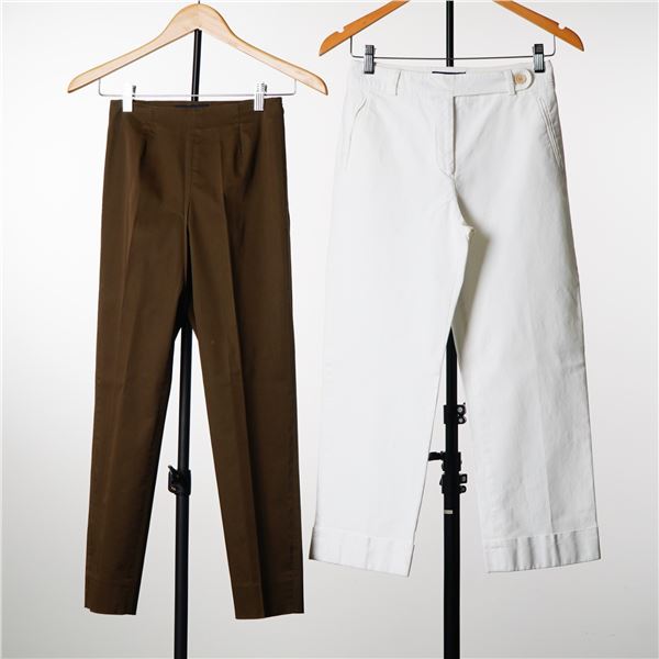 2pc Piazza Sempione Capri Trousers, Models Kate and Audrey