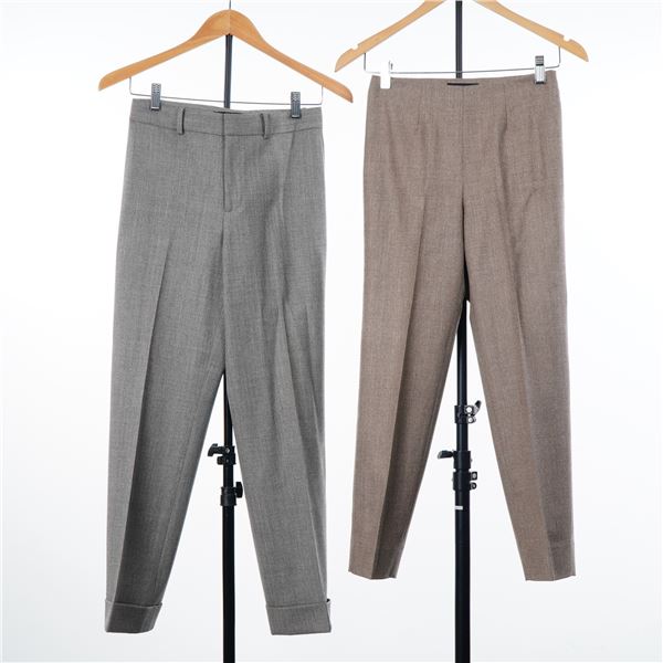 2pc Women's Designer Trousers by Ralph Lauren and Piazza Sempione