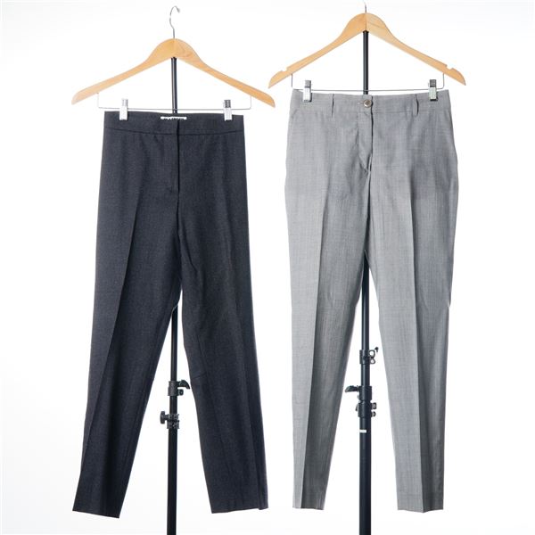 2pc Women's Designer Wool Trousers by Jil Sander and Jean Paul Gaultier