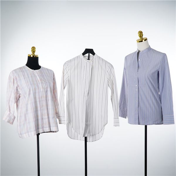 Three Long Sleeve Striped Blouses by Eskandar and Madewell