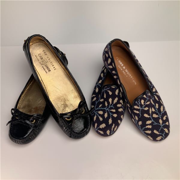 Two Pairs of Designer Loafers Including Stubbs and Wootton and The Original Car Shoe