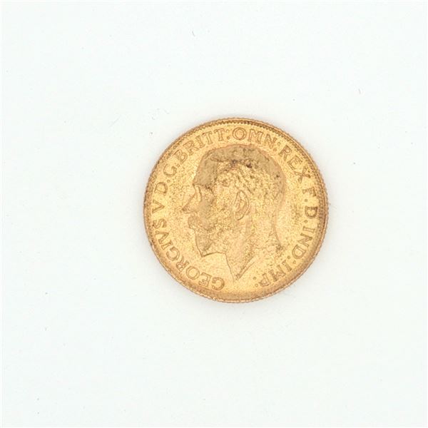 1928 UK 1 Sovereign King George V Gold Coin