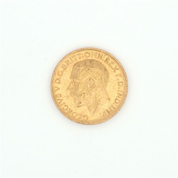 1915 UK 1 Sovereign King George V Gold Coin