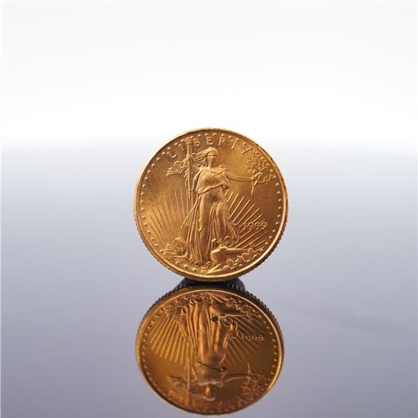1999 1/10 Fine Gold $5 American Gold Eagle Coin