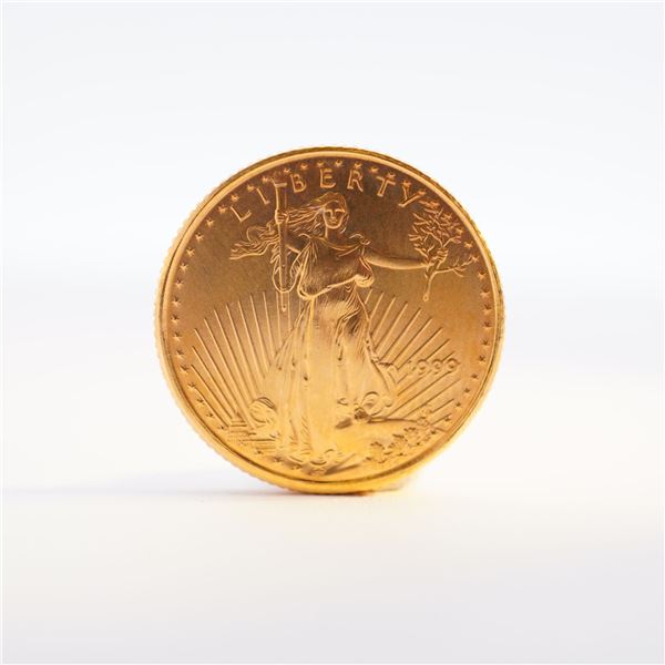 1999 1/10 Fine Gold $5 American Gold Eagle Coin