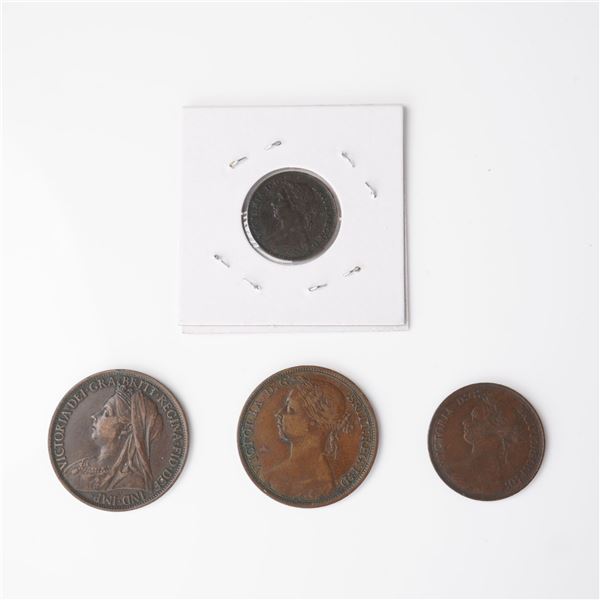 4pc 1877 to 1896 British Victoria Farthings