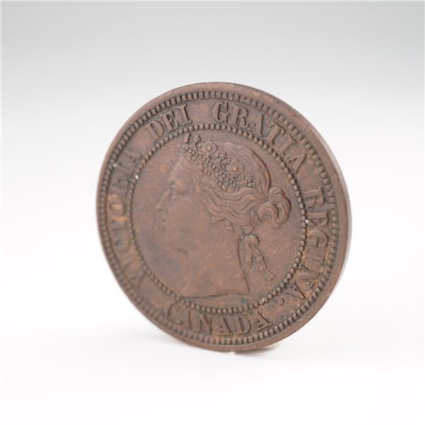 1881-H Victoria 1 Cent Double Die Obverse Coin