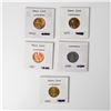 Image 1 : 5pc US Lincoln Memorial Cent Lamination Error Coin Collection