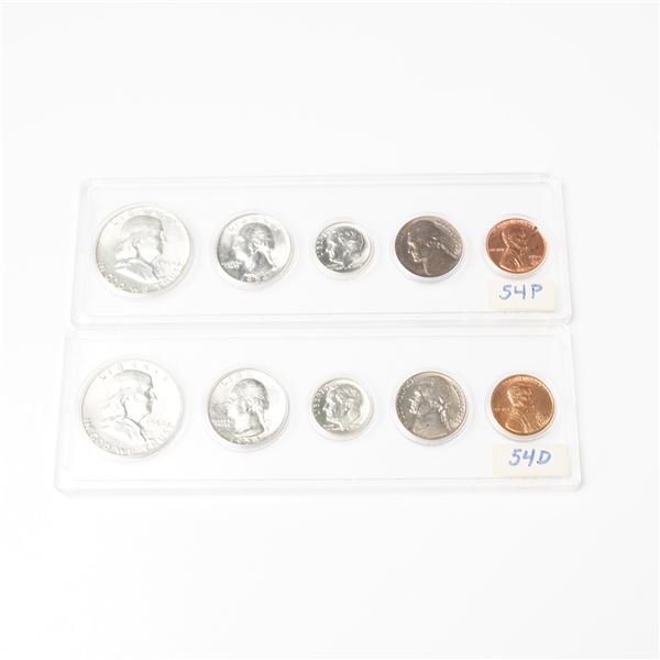 2pc 1954 United States Coin Sets
