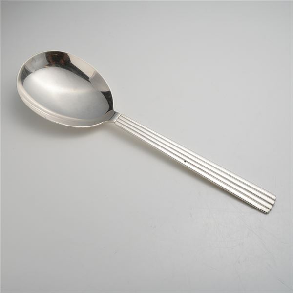 Georg Jensen Denmark Sterling Silver Serving Spoon in the Bernadotte Pattern