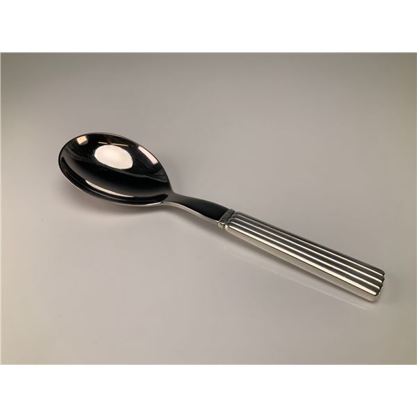 Georg Jensen Denmark Sterling Silver Serving Spoon in the Bernadotte Pattern