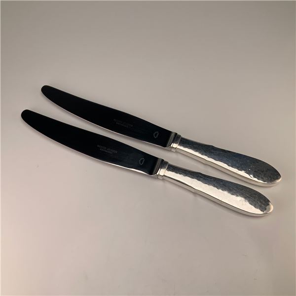 A Pair of Georg Jensen Denmark Mermaid Pattern EPNS Knives