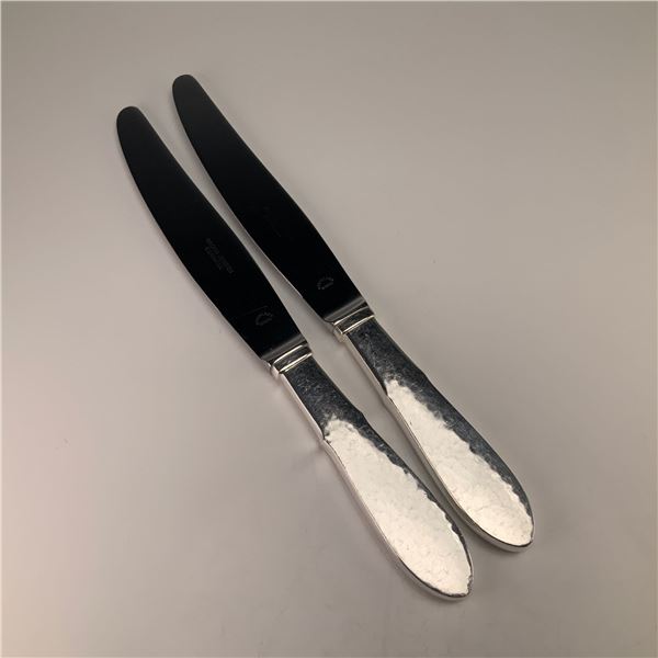 A Pair of Georg Jensen Denmark Mermaid Pattern EPNS Knives