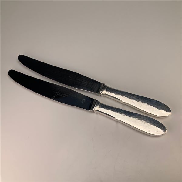 A Pair of Georg Jensen Denmark Mermaid Pattern EPNS Knives