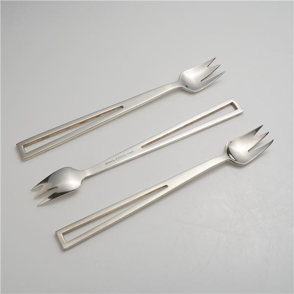 Three Celsa Mexico Sterling Silver Avanti Cocktail Forks