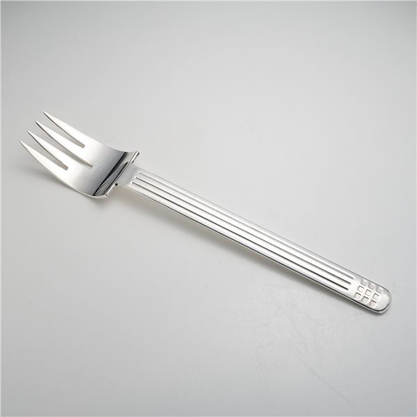 Reed & Barton Silverplate Swid Powell Serving Fork Designed by Richard Meier