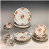 Image 1 : 24pc Raynaud Limoges Red Dragon Dinnerware Service Set