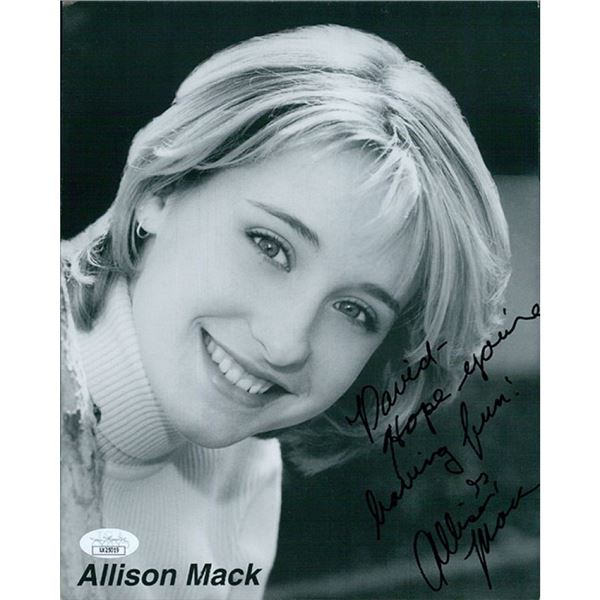 Smallville Allison Mack signed photo. JSA Authenticated