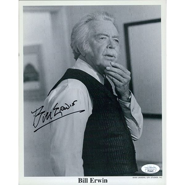Home Alone Bill Erwin signed photo. JSA Authenticated
