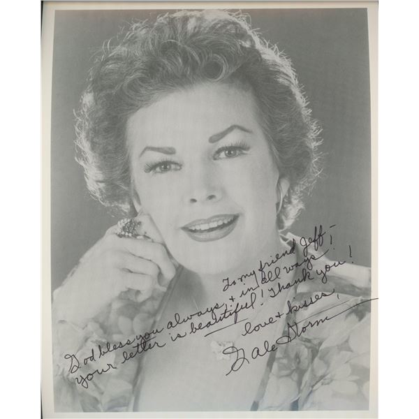 The Texas Rangers Gale Storm signed photo